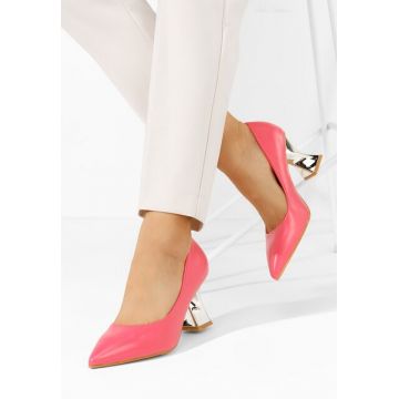 Pantofi cu toc piramida Rociana roz Pantofi cu toc piramida Rociana roz