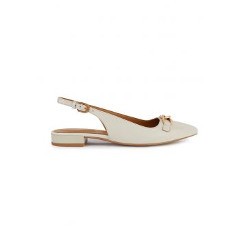 Balerini slingback din piele cu varf ascutit