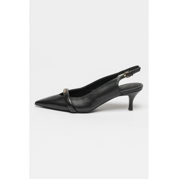 Pantofi slingback de piele cu toc kitten Core