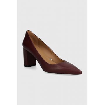 BOSS pantofi de piele Janet culoarea bordo, 50530743