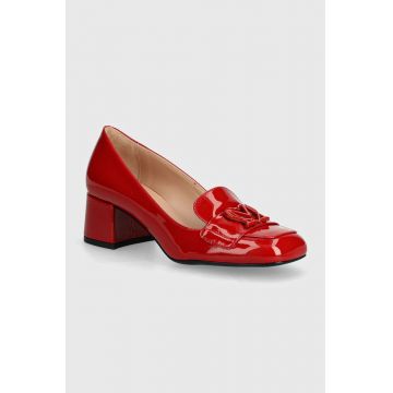 Love Moschino pumps culoarea rosu, cu toc drept, JA10375G1LIHX504