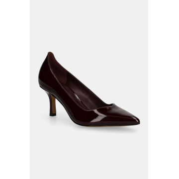 Dkny stilettos de piele Ivanie culoarea bordo, K3400525