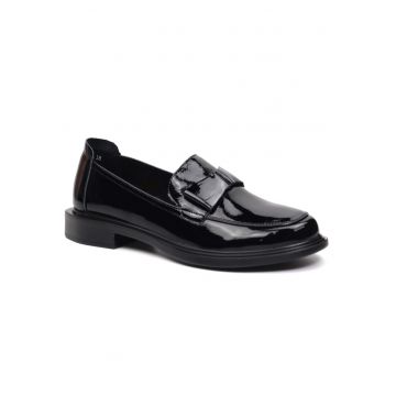 Pantofi dama 11520 11 negru lac -