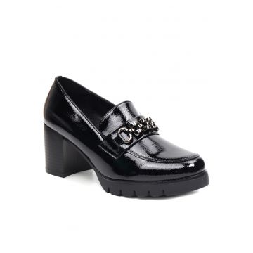 Pantofi dama I380 negru lac