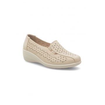 Pantofi dama - 457107 - Piele ecologica - Bej