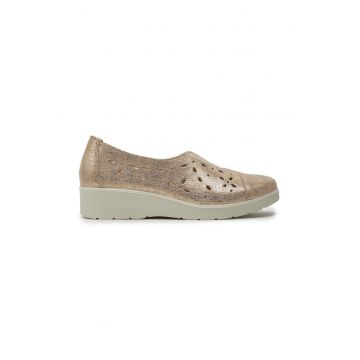 Pantofi dama - 839697 - Piele nabuc - Auriu