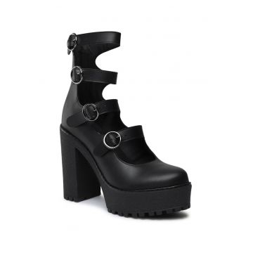 Pantofi dama - 223871 - Piele ecologica - Negru