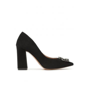 Pantofi dama 302341658 - Piele intoarsa - Negru