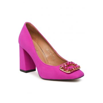 Pantofi dama 302341733 - Piele intoarsa - Violet