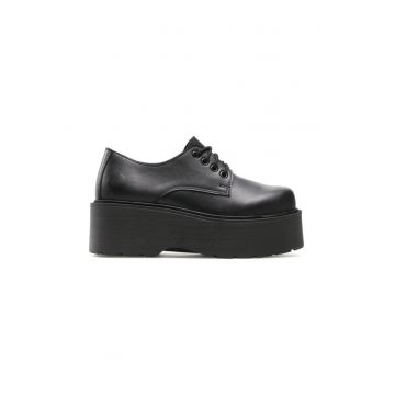 Pantofi Oxford dama - 208443 - Piele ecologica - Negru