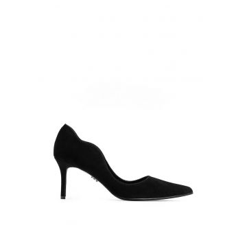 Pantofi dama model 1531 piele velur negru