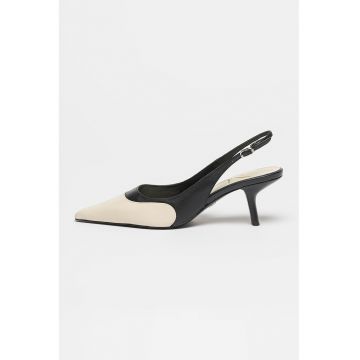 Pantofi slingback din piele cu toc Bayley