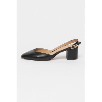 Pantofi slingback din piele