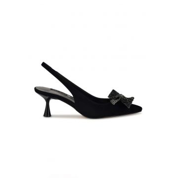 Pantofi slingback din piele intoarsa cu toc kitten Rills