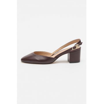 Pantofi slingback din piele