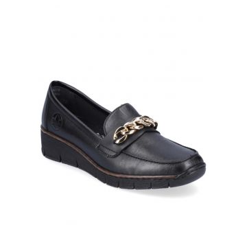 Pantofi de damă Rieker slip-on 53777-60 Lugano negru 06577