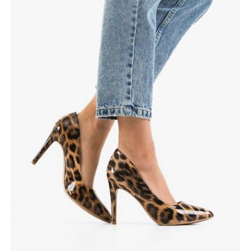 Pantofi stiletto dama Azaan Animal Print