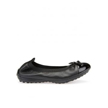 Balerini dama - Piele/Bumbac - Negru -