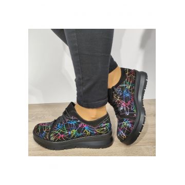 Pantofi Casual Dama M1 Negri Color - Negru