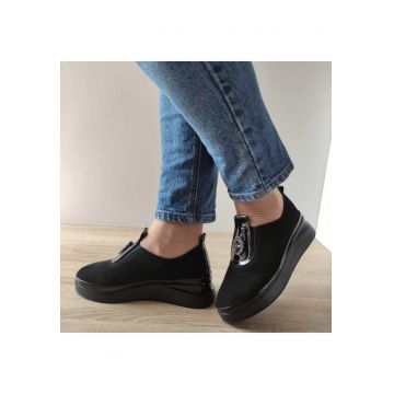 Pantofi Casual Dama 061 6015 Negre Velur - Black