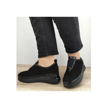 Pantofi Casual Dama 061 K001 Negri Velur - Black