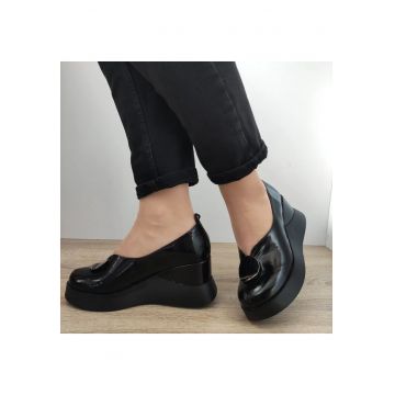 Pantofi Casual Dama 1444-3 Negri Lac - Black