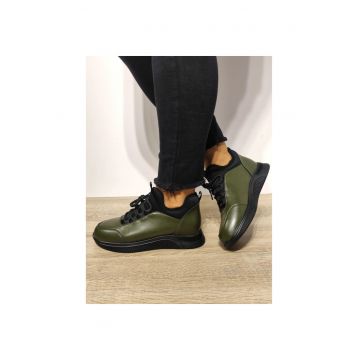 Pantofi Casual Dama 3757 Verde Kaki - Verde Kaki