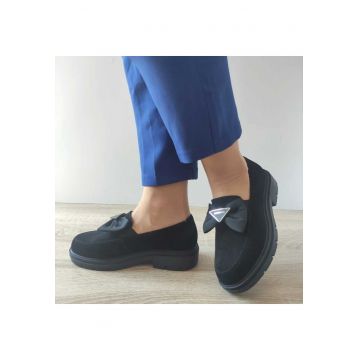 Pantofi Casual Dama 50002B 01-I Negri Velur - Black -