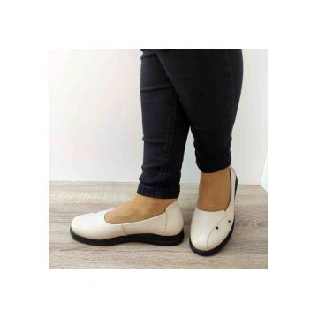 Pantofi Casual Dama 6650 Crem - Crem