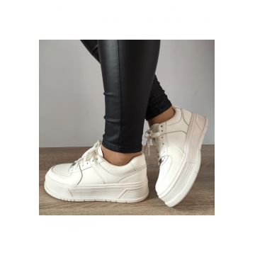 Pantofi Casual Dama P58001 Off White - Off White