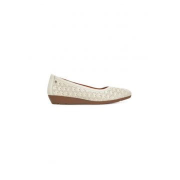Balerini  W3U-5752 - Piele naturala - Alb Balerini  W3U-5752 - Piele naturala - Alb