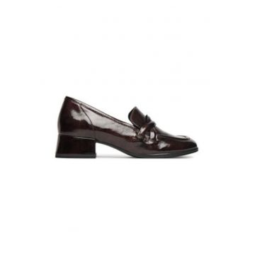 Pantofi dama -  piele naturala - maro - toc bloc Pantofi dama -  piele naturala - maro - toc bloc